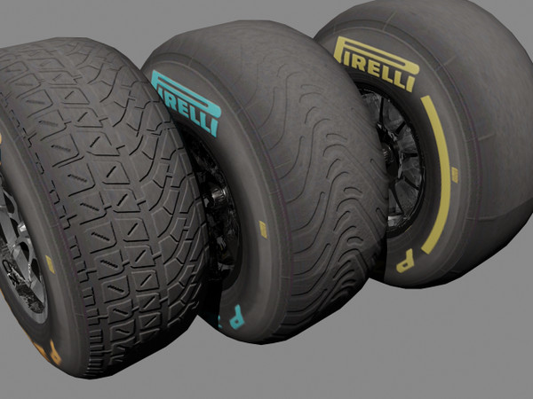 3d model formula tyres - Pirelli F1 Tyres by ouroboros888